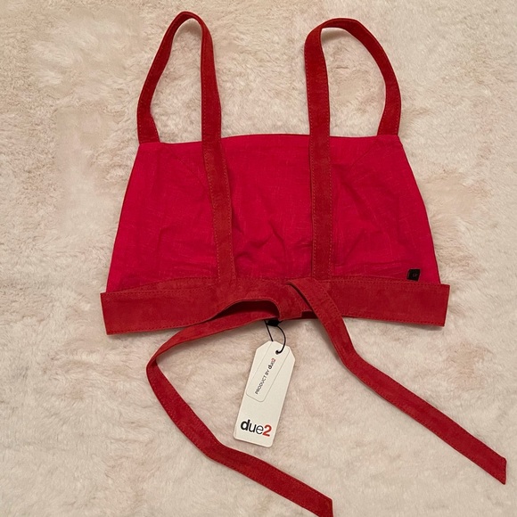REAL Suede crop top bra tie in the back - Picture 6 of 6